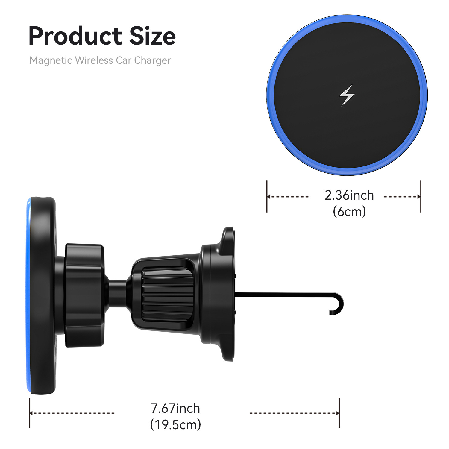 15W car magnetic wireless char - đánh giá và giá Phone Holder