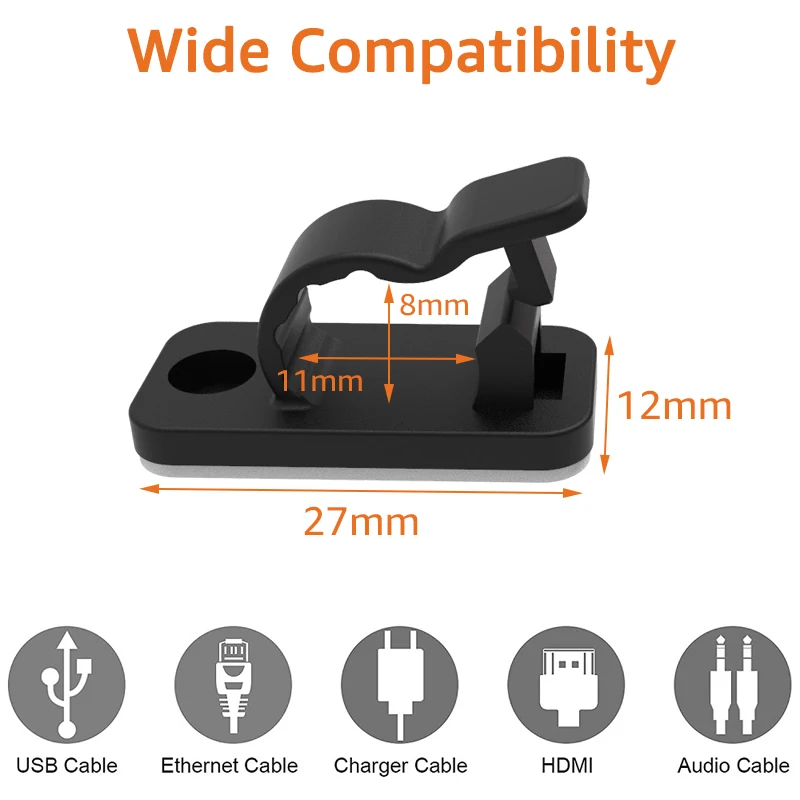 10/50PCS Cable Organizer Clips - đánh giá và giá Cable Organizer