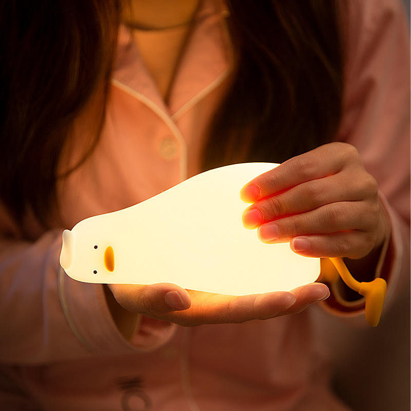 Lying Flat Duck Night Light Si - đánh giá và giá Phone Holder