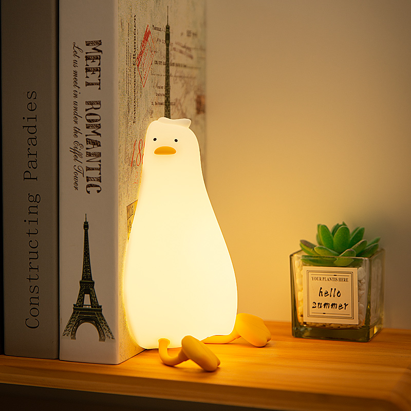 Lying Flat Duck Night Light Si - đánh giá và giá Phone Holder