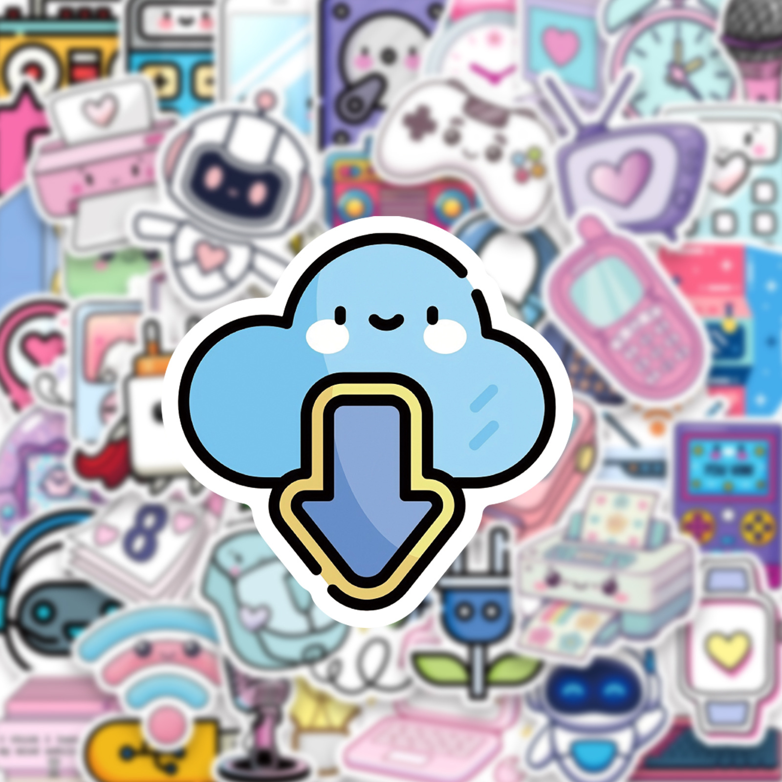 50Pcs Cute Electronics Sticker - đánh giá và giá Electronics Gadgets For Gift