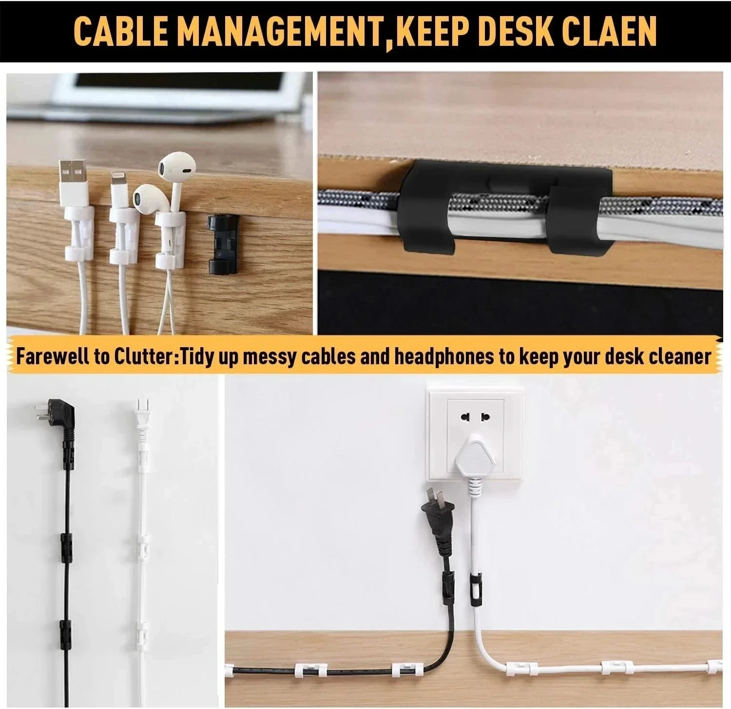 Cable Clips Organizer Drop Wir - đánh giá và giá Cable Organizer